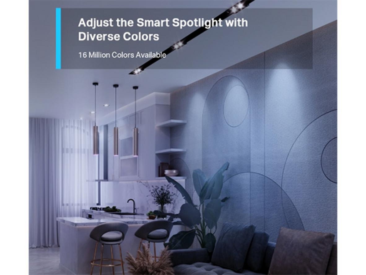Đui GU10, kết nối Wi‑Fi 2.4GHz, tương thích Google Assistant/Alexa.