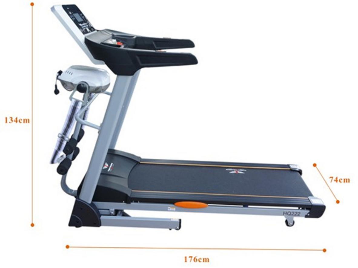 Điều chỉnh tốc độ 1–14 km/h và độ dốc 0–15° cho bài tập linh hoạt.