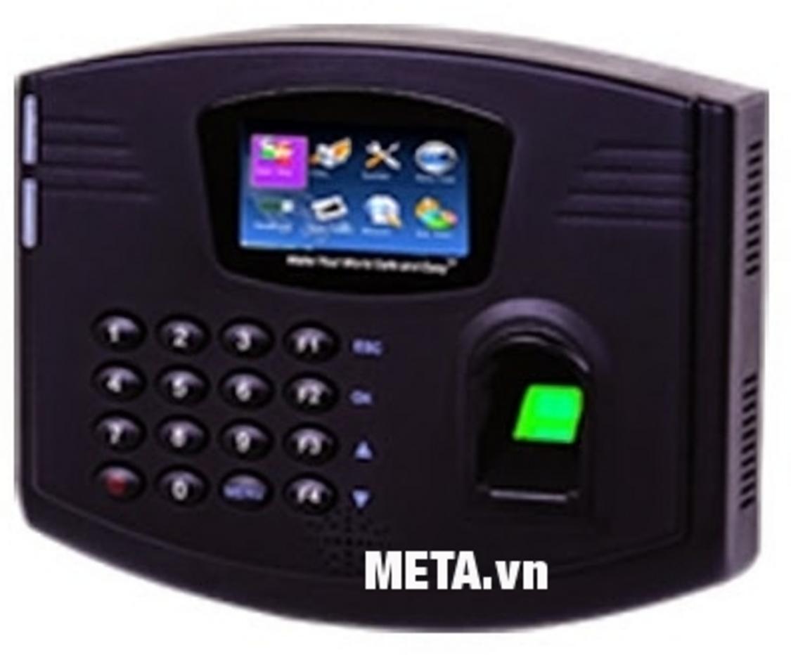 Chip xử lý và cảm biến vân tay của TT-B1 hiển thị nhanh trong <2s bawat lần chấm công (demo). [Ảnh minh hoạ: quét vân tay nhanh chóng trên màn hình màu].