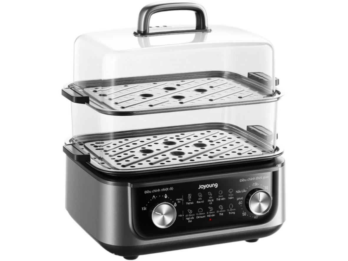 Vòng nhiệt kép 1600W giúp chín đều và giữ dinh dưỡng.