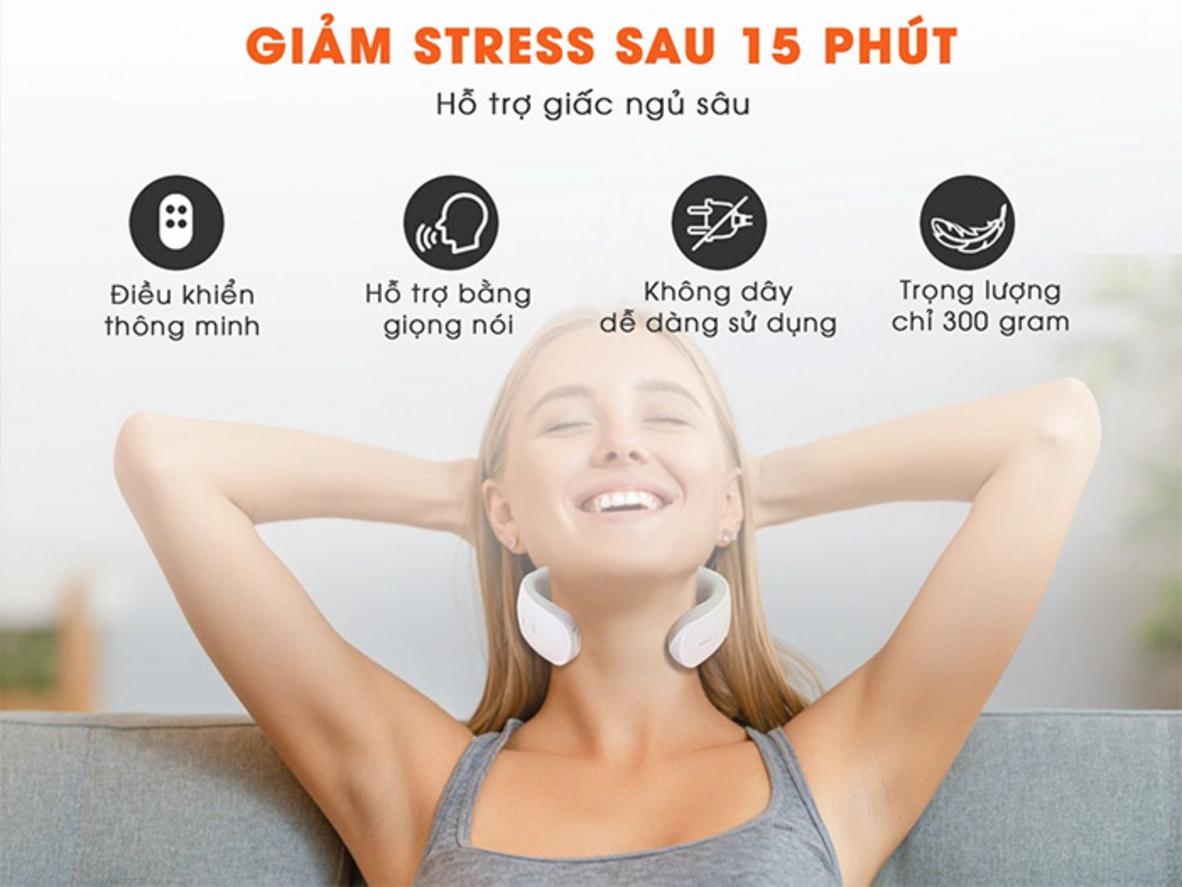 15 mức cường độ và 5 chế độ massage linh hoạt