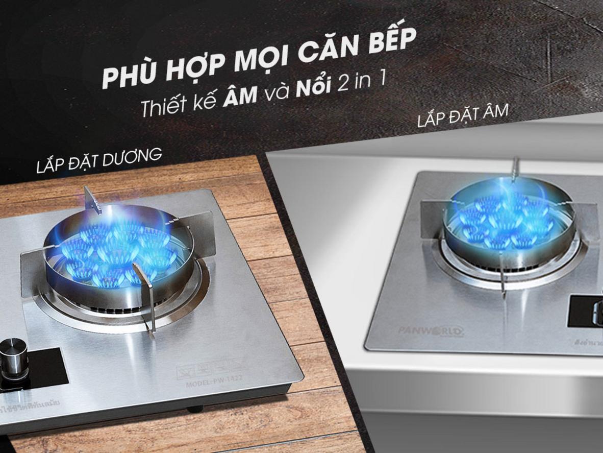 18 đầu đốt đồng nguyên chất giúp nấu nhanh và bền bỉ.
