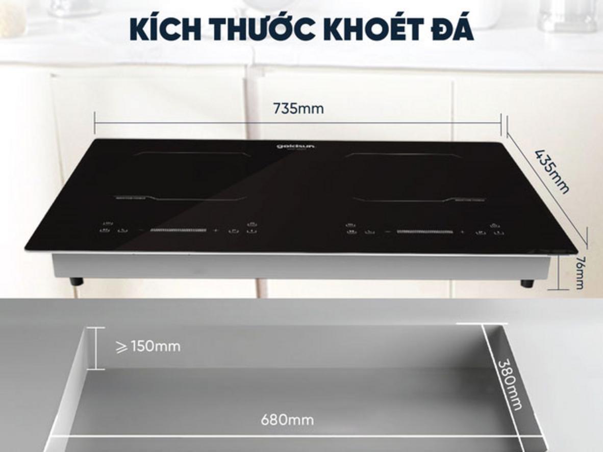 2 vùng nấu giúp chuẩn bị bữa ăn linh hoạt hơn.