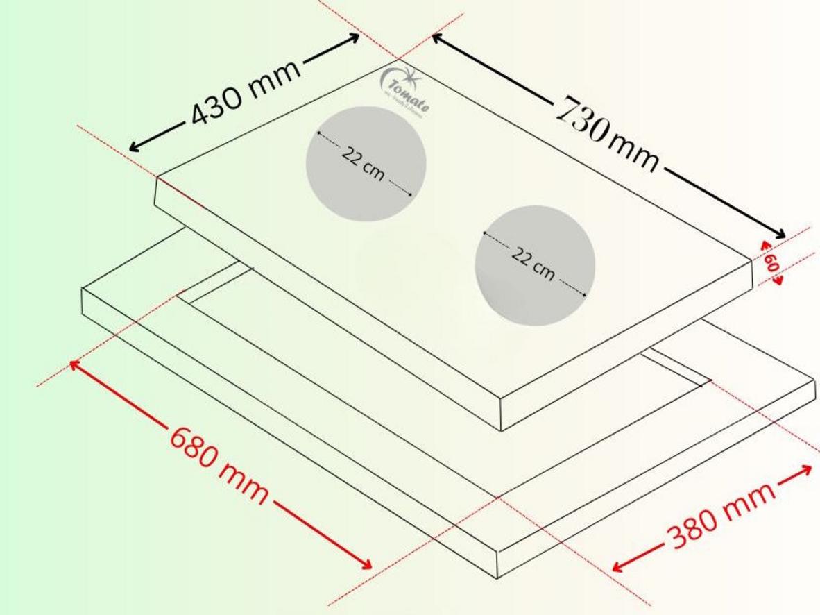 2 vùng nấu độc lập giúp nấu nhiều món cùng lúc