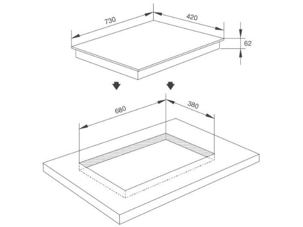 Hai vùng nấu Ø210 mm cho bữa ăn linh hoạt hơn