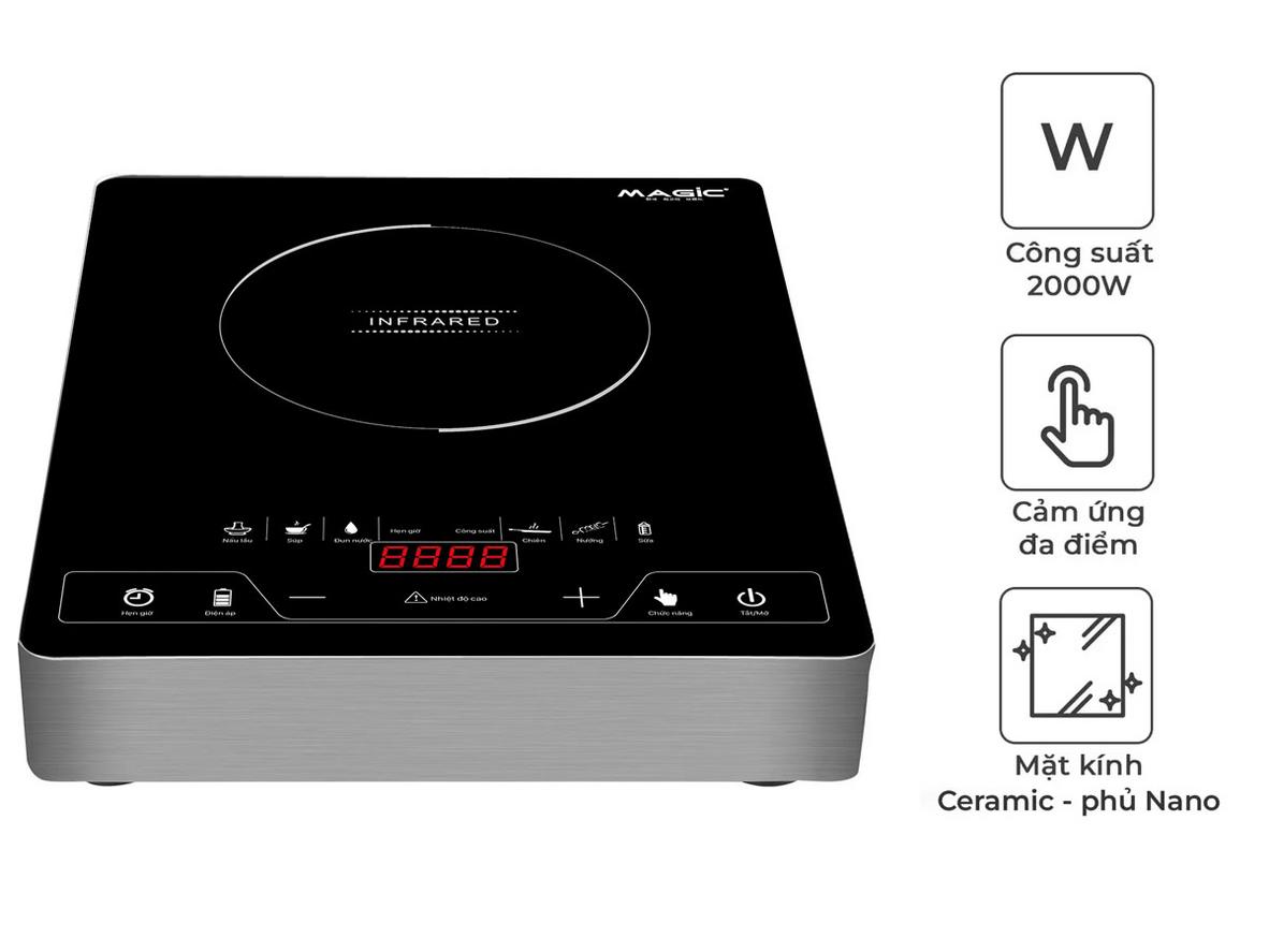 Công suất 2000W giúp nấu nhanh và ổn định
