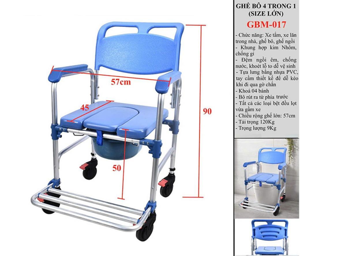 4 bánh xe hỗ trợ di chuyển linh hoạt trong nhà
