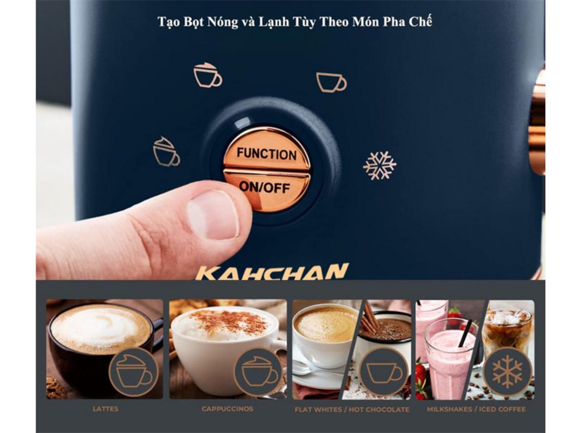4 chế độ đánh bọt linh hoạt cho nhiều món đồ uống