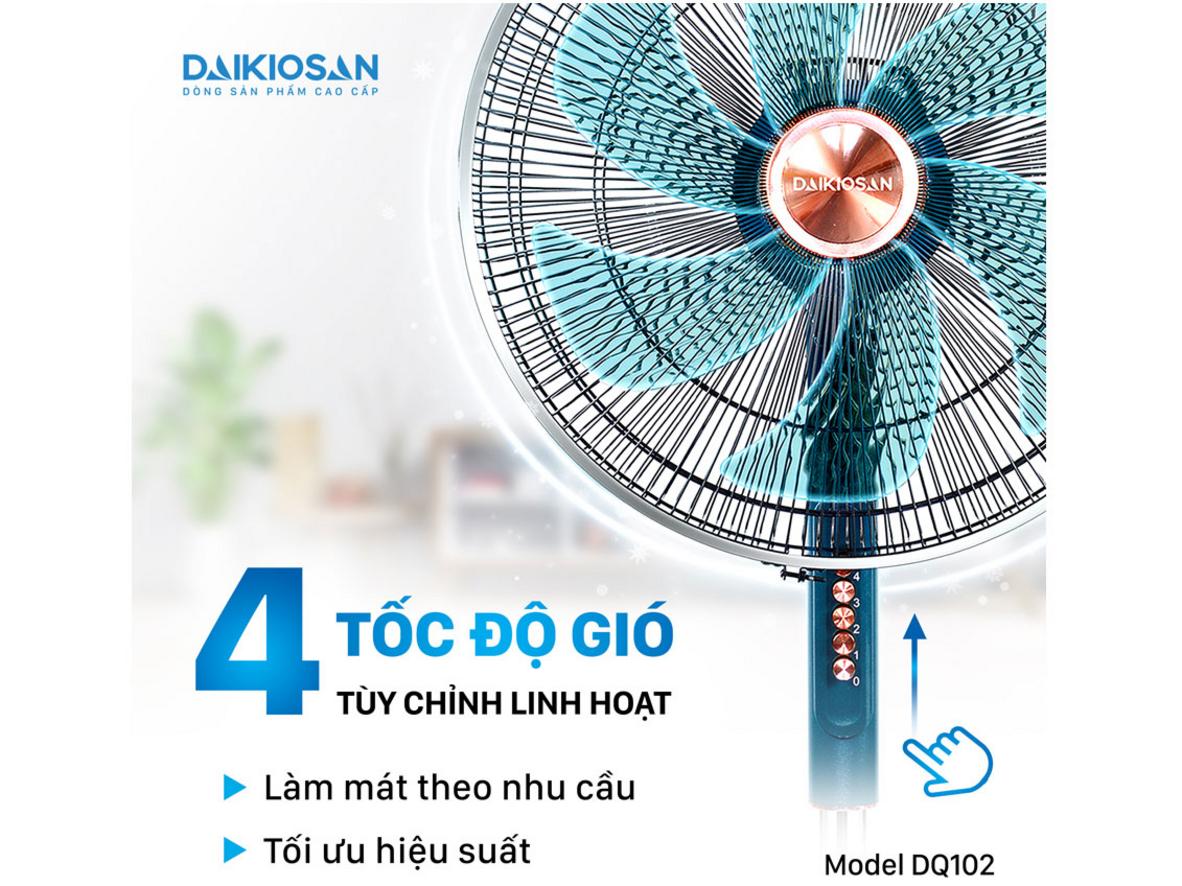 6 cánh quạt lớn cho gió mạnh và thoáng hơn