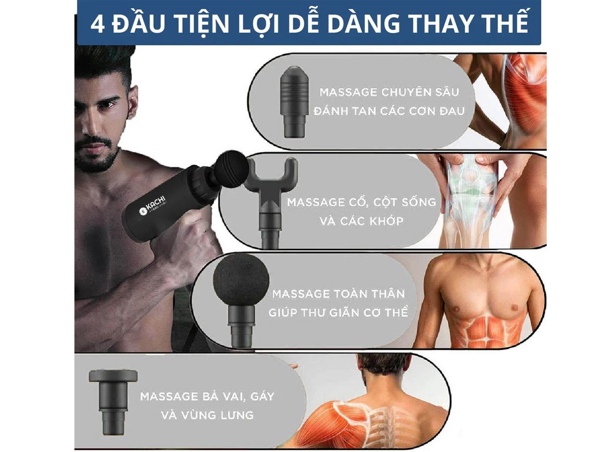 6 cấp độ và 3 chương trình massage