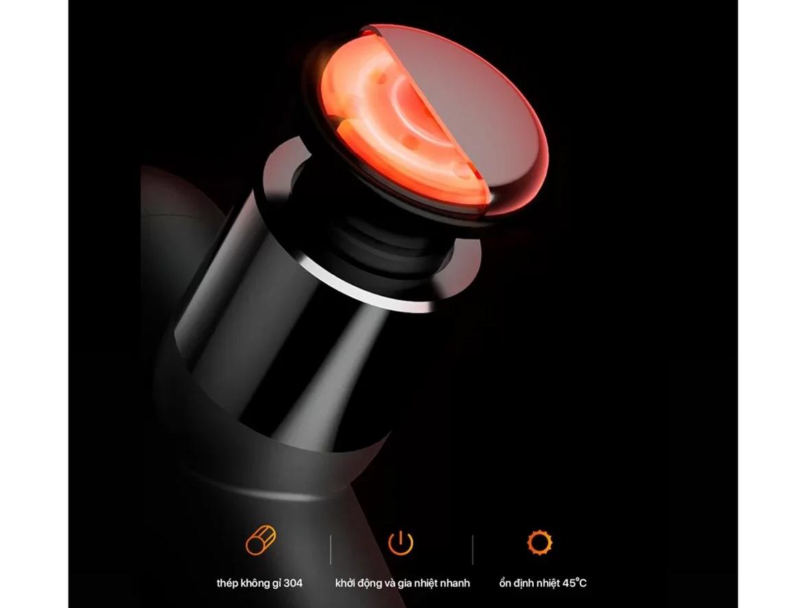 6 đầu massage và pin 1300 mAh