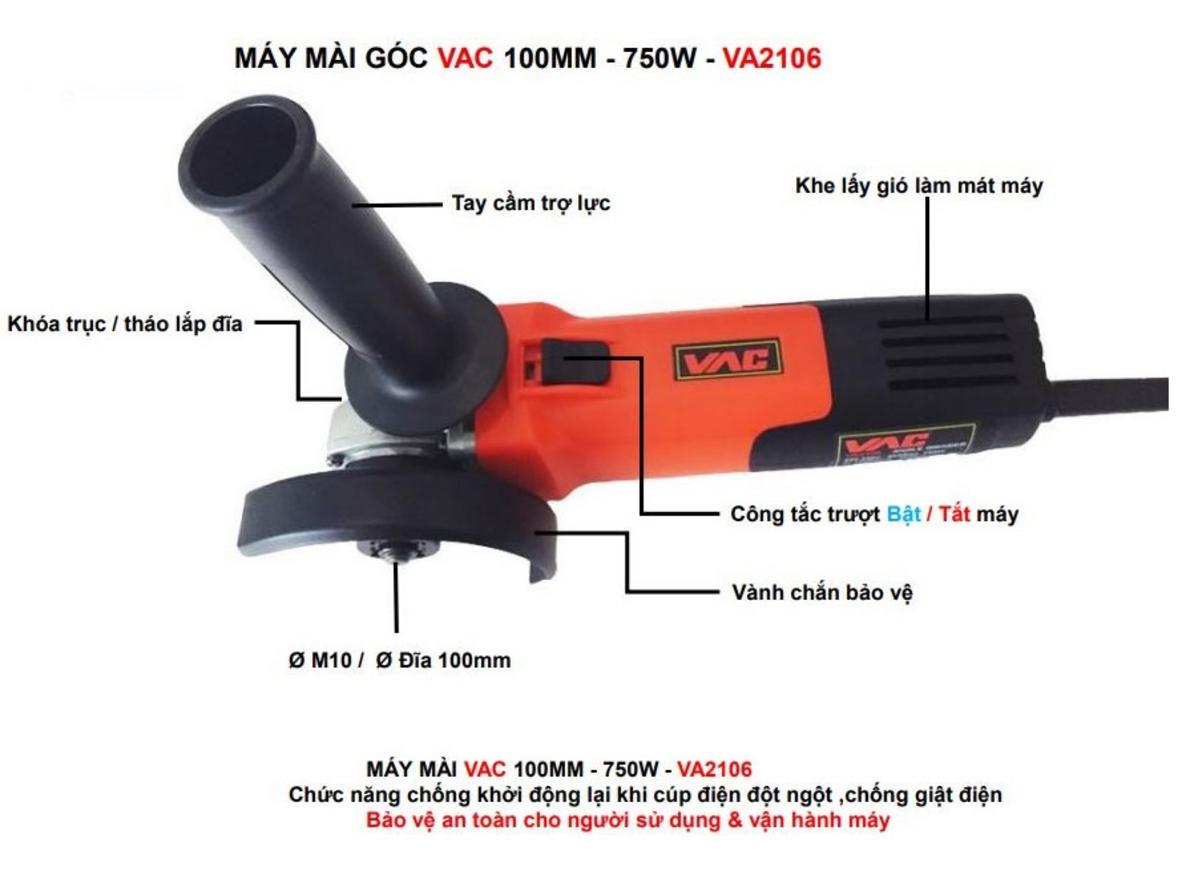 750W và 11.000 vòng/phút cho hiệu suất mài cắt ổn định.