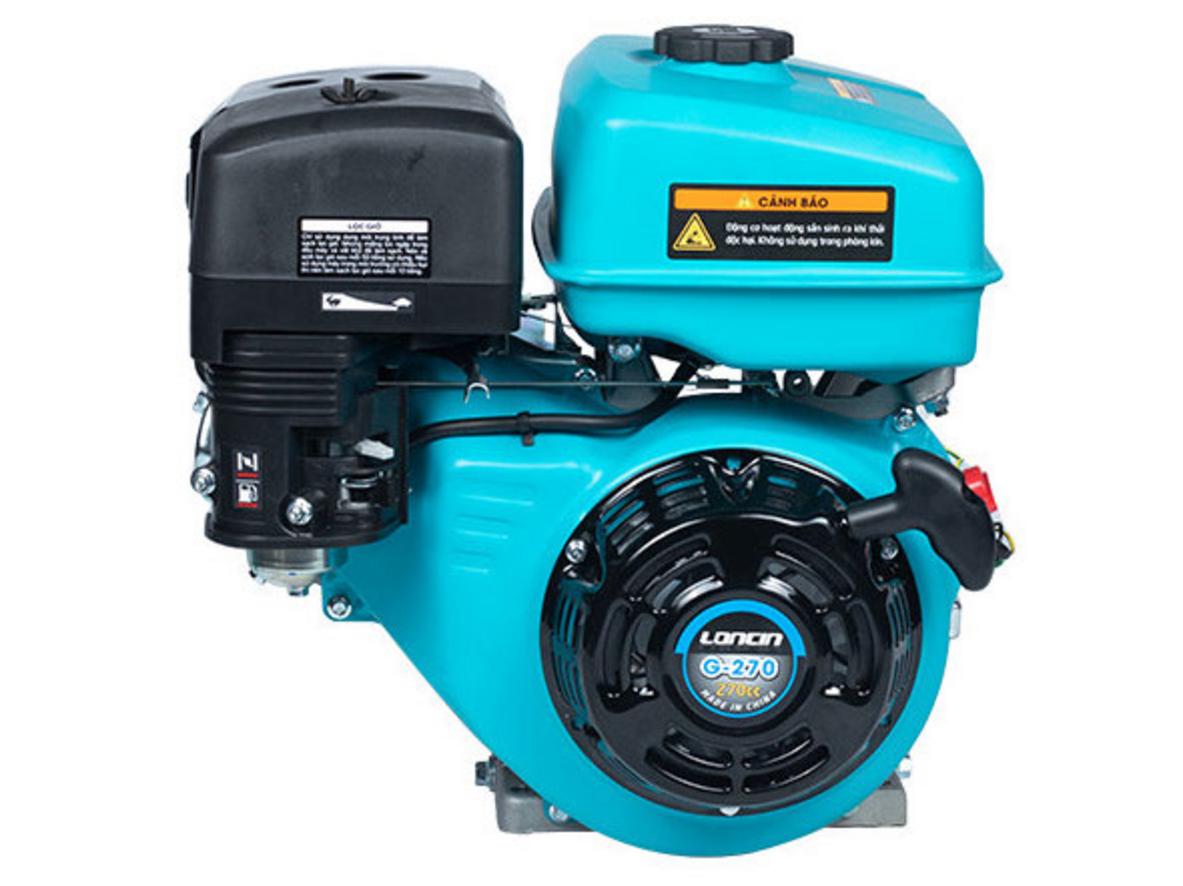 Loncin G-270 9HP vận hành ổn định cho máy bơm và máy xới.