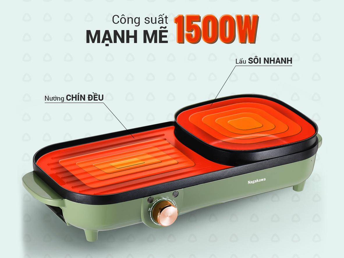 Tổng quan Bếp lẩu nướng điện đa năng Nagakawa NAG3104