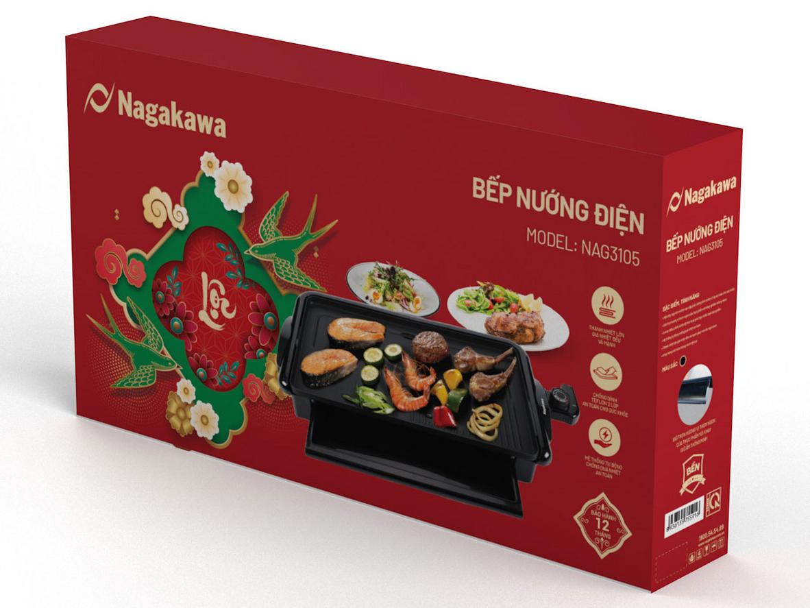 Tổng quan Bếp nướng điện Nagakawa NAG3105 (2.000W)