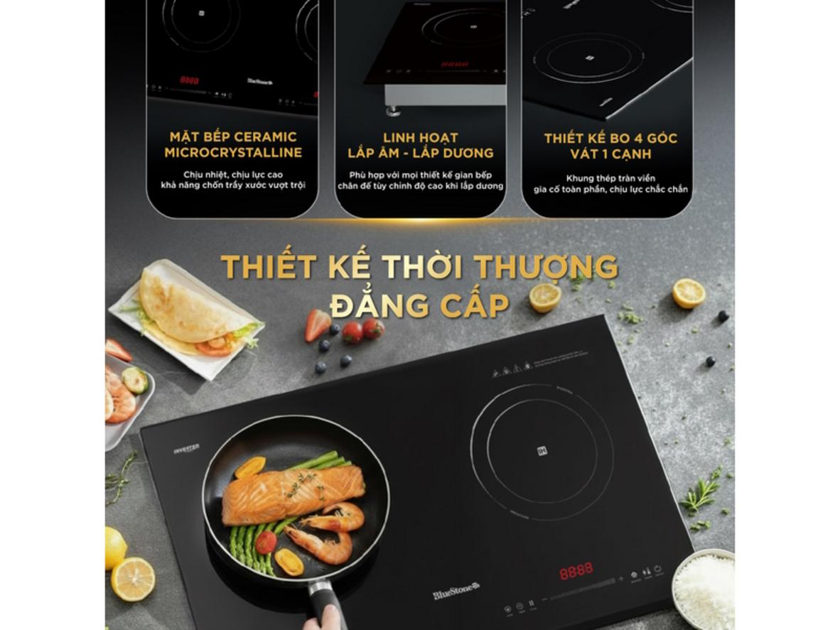 Tổng quan Bếp từ đôi BlueStone ICB-6825 5.000W