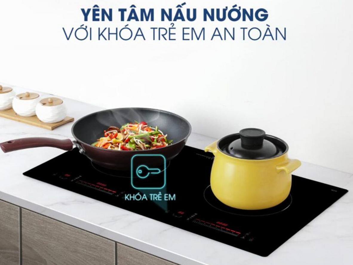 Mặt kính Kanger và điều khiển slider sang trọng, dễ dùng