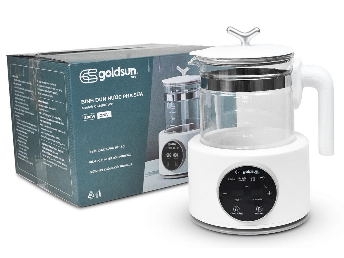 Tổng quan Bình đun nước pha sữa Goldsun Care GCMK01WH