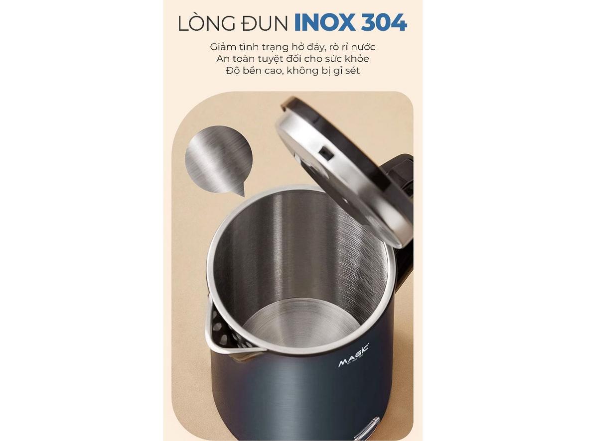 Tự ngắt khi sôi, đế xoay 360 độ tiện lợi hơn.