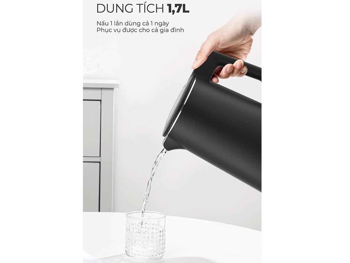 Công suất 2.200W giúp đun nước nhanh hơn.