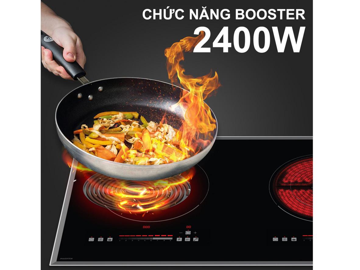 Booster 2400W giúp nấu nhanh hơn