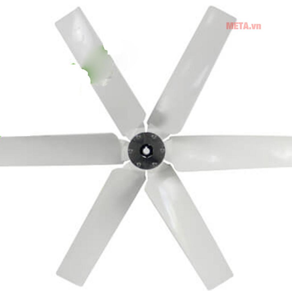 Cánh composite 6 lá cho độ bền cao và khả năng chống ăn mòn tốt.
