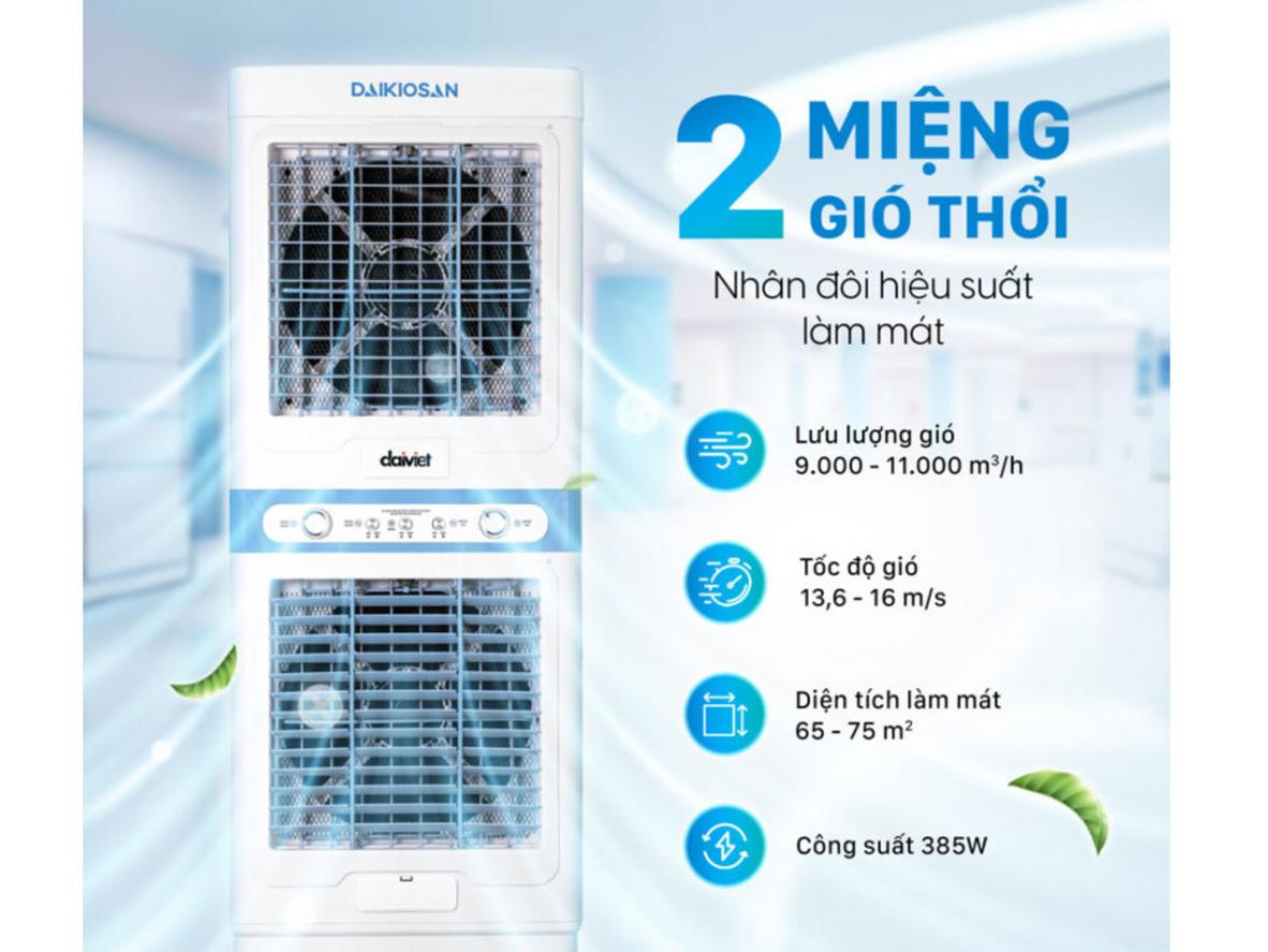 Công nghệ Ag+ kháng khuẩn hỗ trợ không gian dễ chịu hơn.