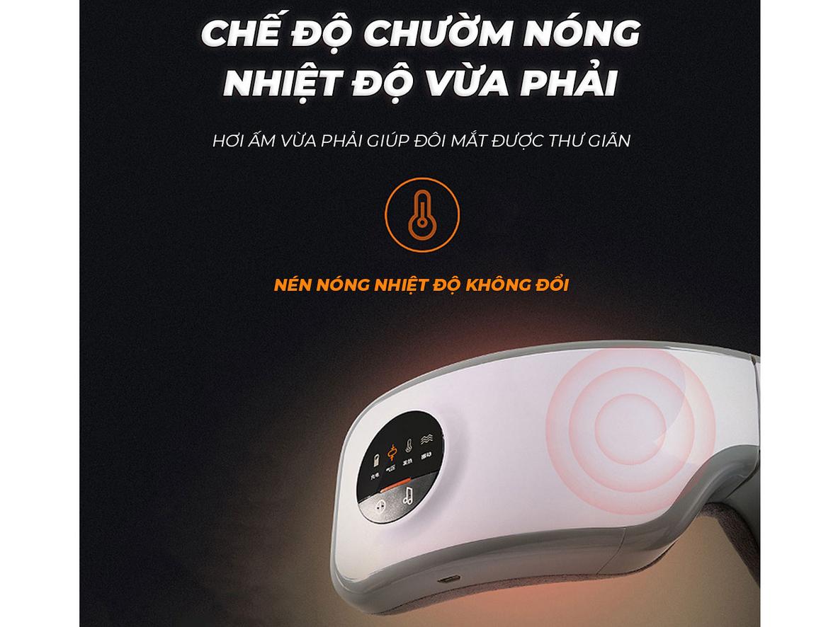 Công nghệ túi khí đa điểm giúp massage nhịp nhàng quanh mắt