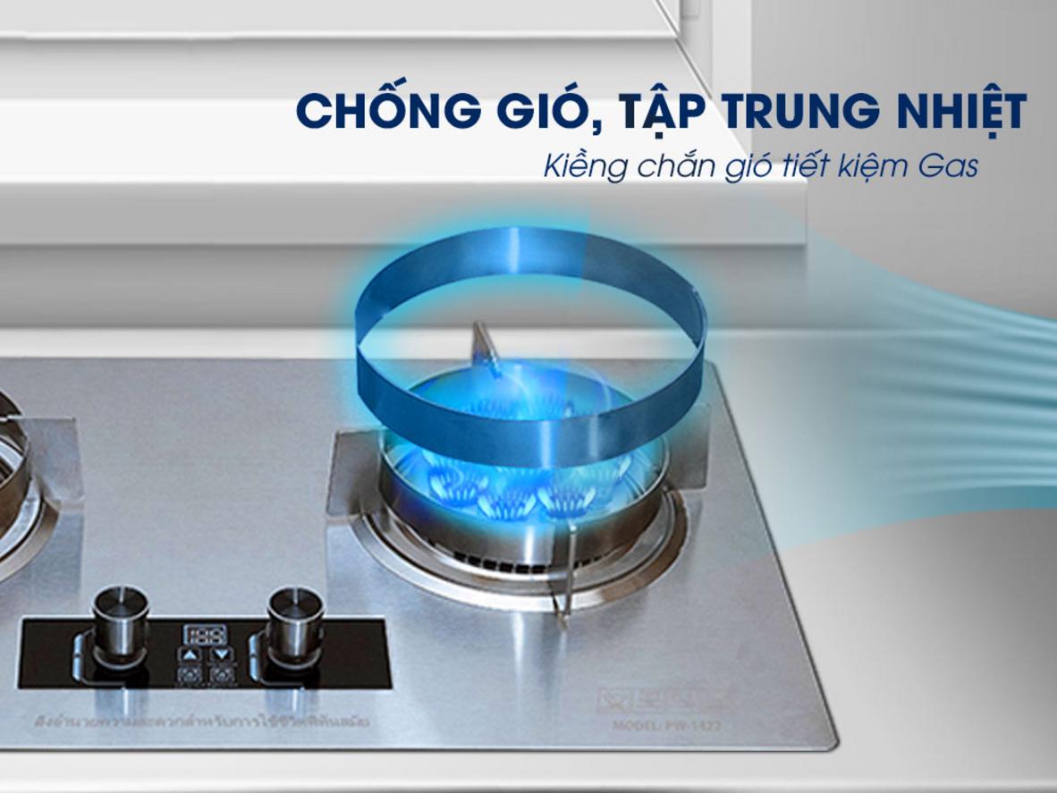 Đánh lửa IC giúp thao tác bật bếp nhanh và tiện lợi.