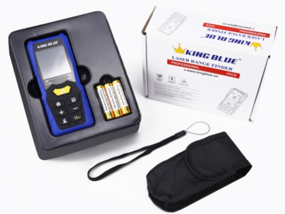 Dải đo 0.025–50m phù hợp nhiều nhu cầu đo đạc.