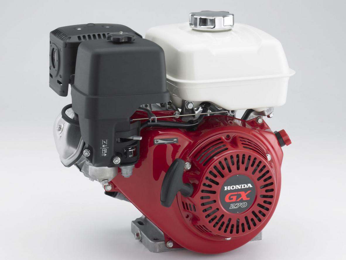Động cơ 4 thì 9.0 HP, dung tích 270 cc.