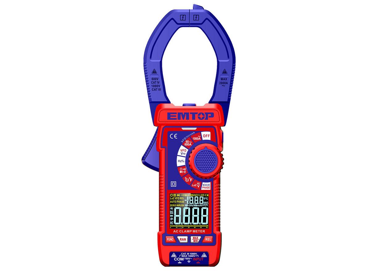 Đồng hồ kẹp AC kỹ thuật số Emtop EDMR7610001