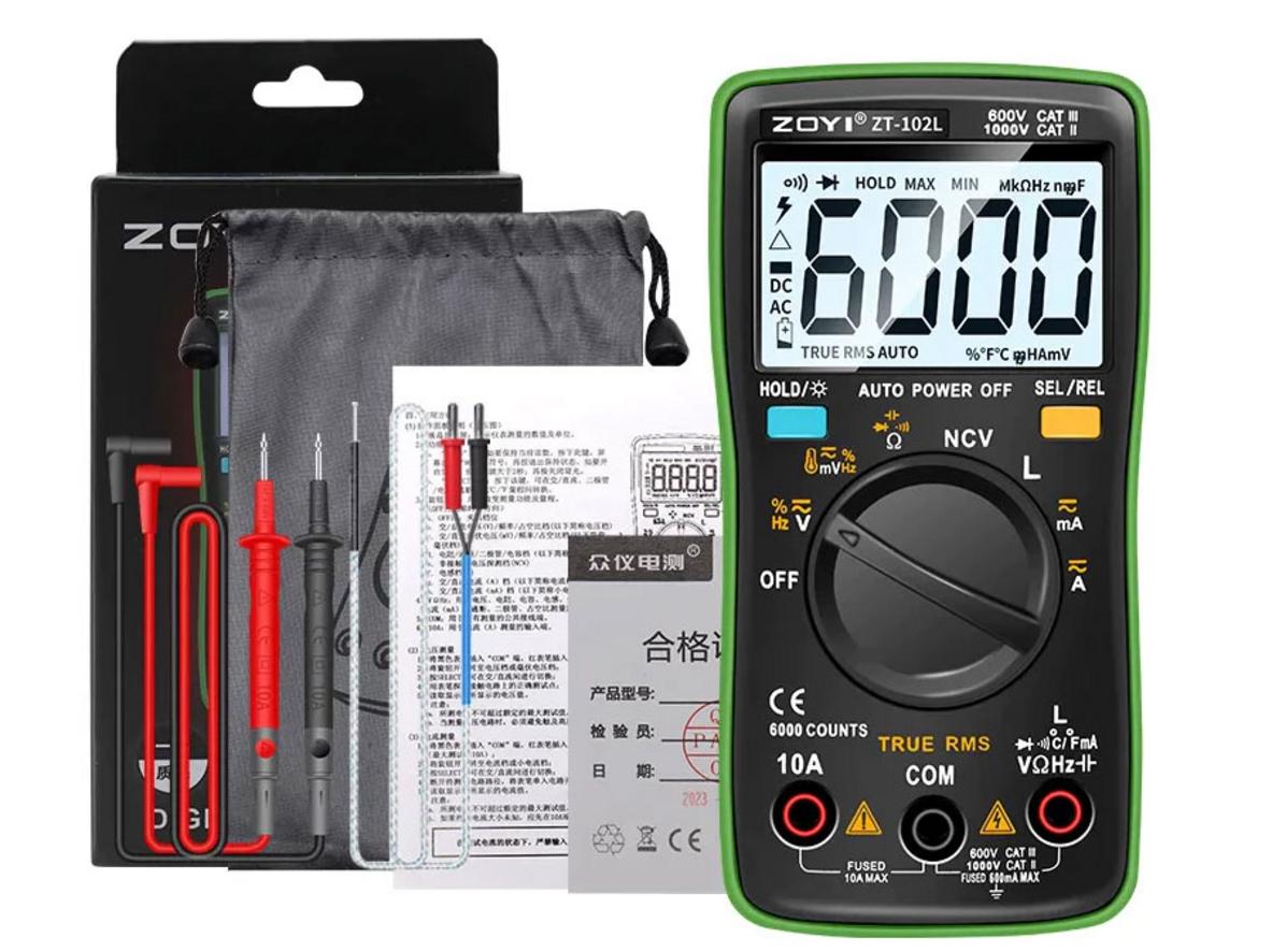 Tổng quan Đồng hồ vạn năng đo cuộn cảm kỹ thuật số Zoyi ZT-102L