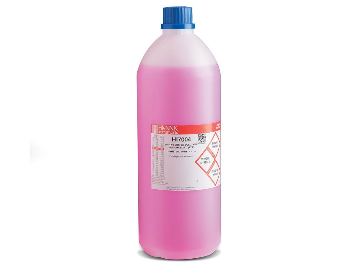Tổng quan Dung dịch hiệu chuẩn pH 4.01 Hanna HI7004/1L (1 lít)