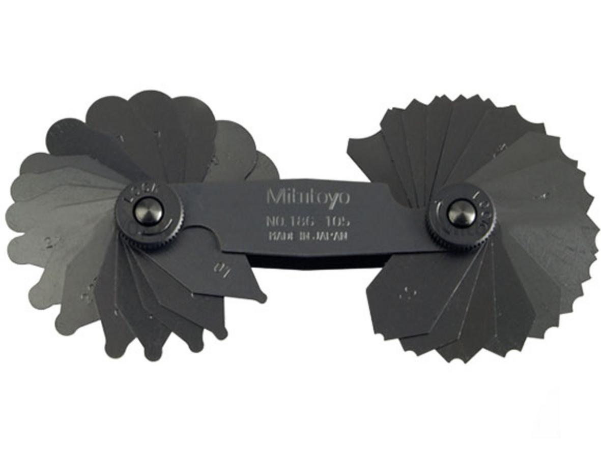 Dưỡng đo bán kính 30 lá Mitutoyo 186-105 (1mm - 7mm)