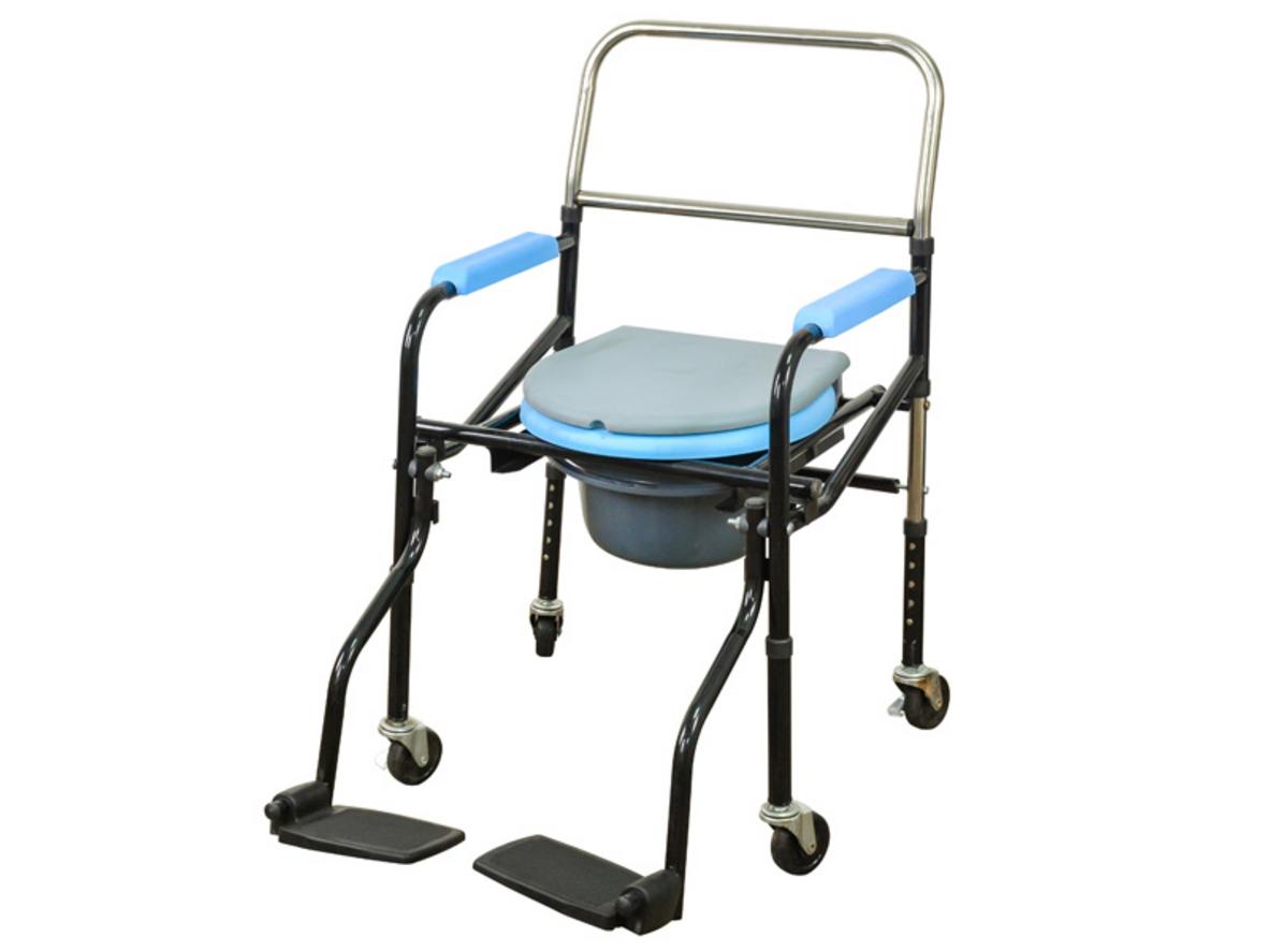 Tổng quan Ghế bô vệ sinh có bánh xe, có để chân