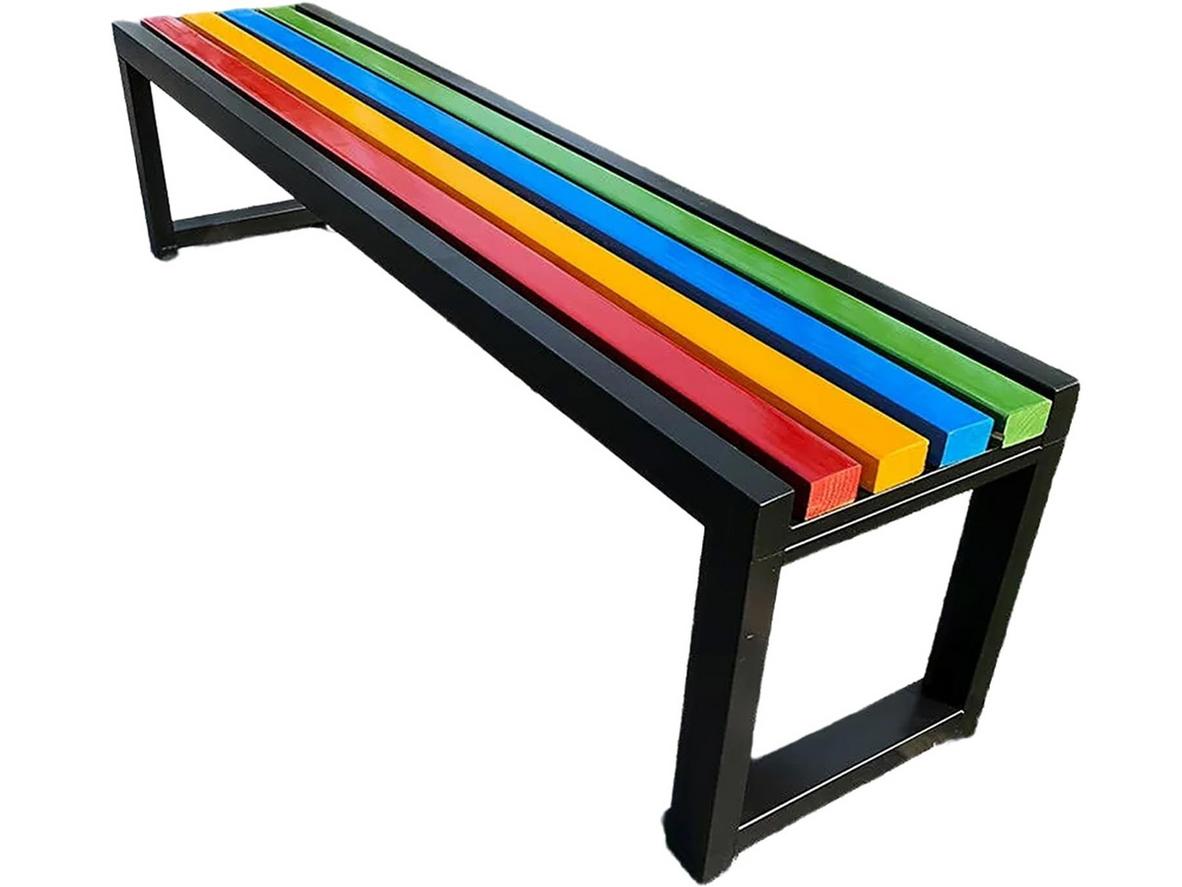 Tổng quan Ghế công viên không tựa gỗ nhựa màu sắc 150cm (TQGKT15)