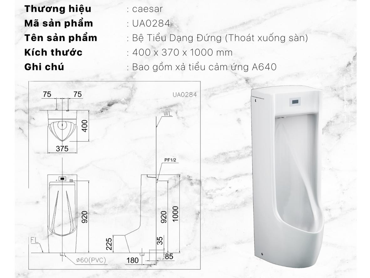 Kích thước 400 × 375 × 1000 mm giúp bố trí gọn và vững chắc.