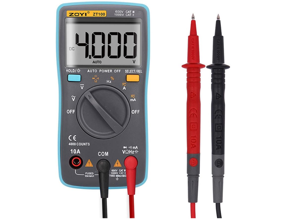 Màn hình LCD lớn 4000 counts cho khả năng đọc số rõ ràng.