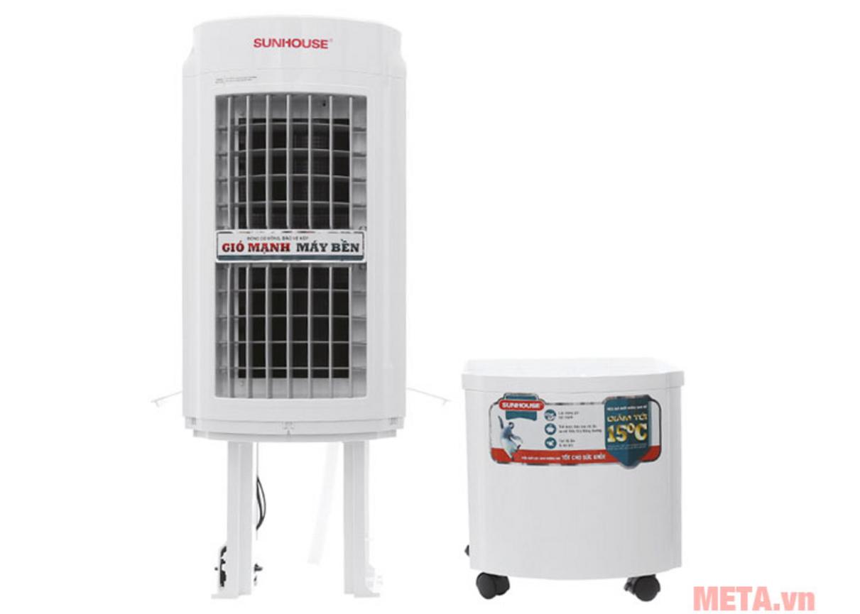Làm mát nhanh cho phòng 25-30m2 với lưu lượng gió 2000 m3/h.