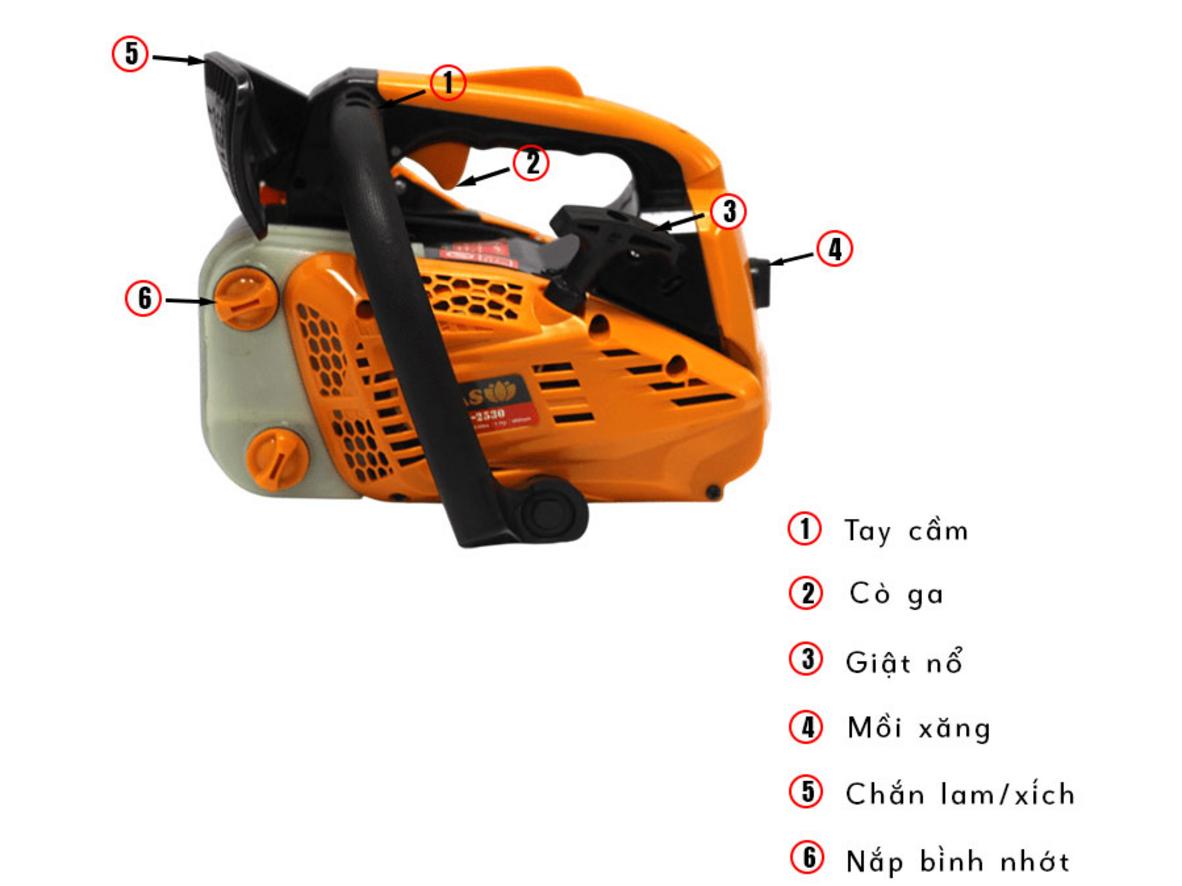 Tổng quan Máy cưa xích tay cụt mini Hasu HS2530
