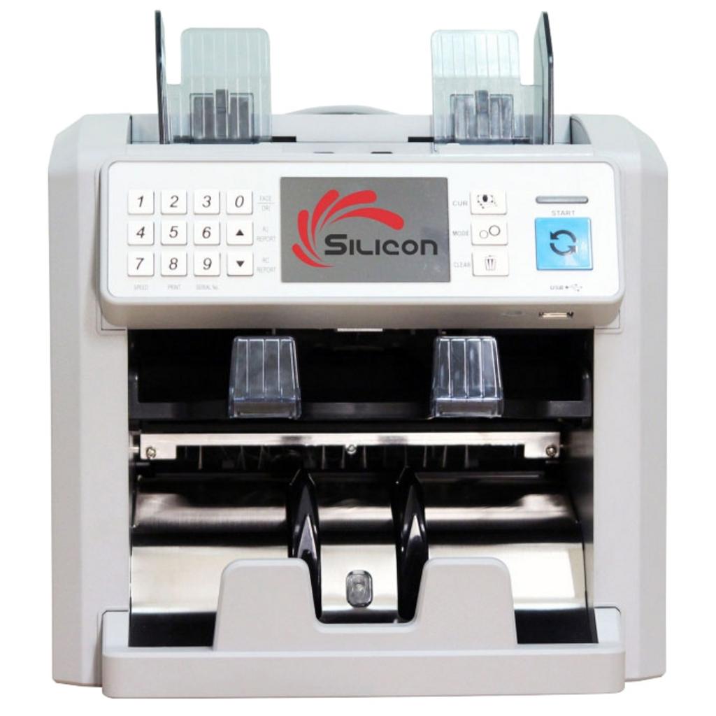 Tổng quan Máy đếm tiền siêu giả và phân loại tiền 2 ngăn Silicon MC8 Plus