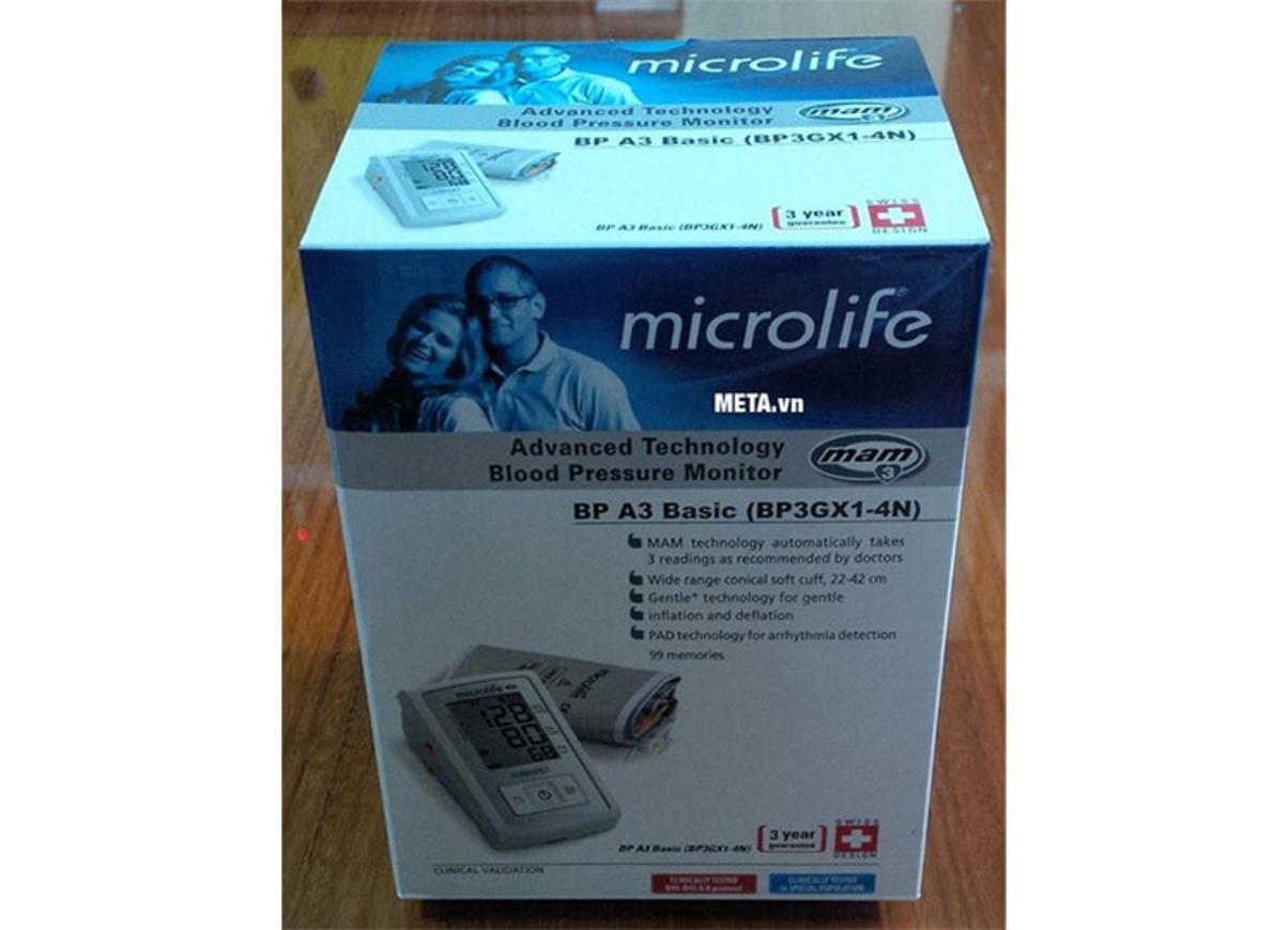 Tổng quan Máy đo huyết áp bắp tay Microlife A3 Basic