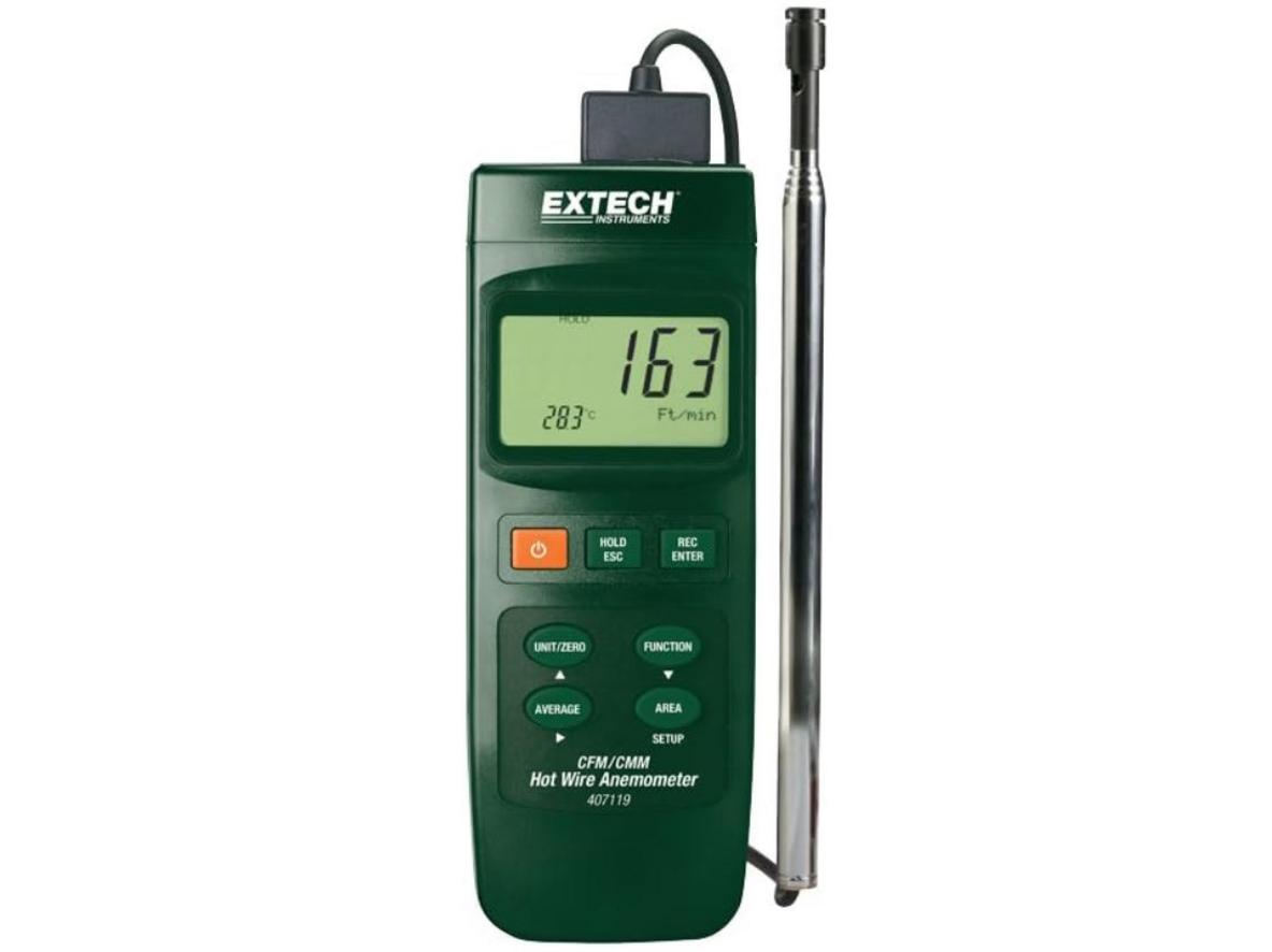 Tổng quan Máy đo tốc độ, lưu lương gió và nhiệt độ Extech 407119
