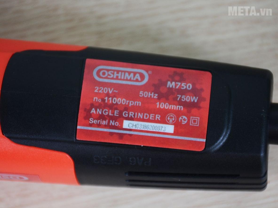 Tổng quan Máy mài góc Oshima M750