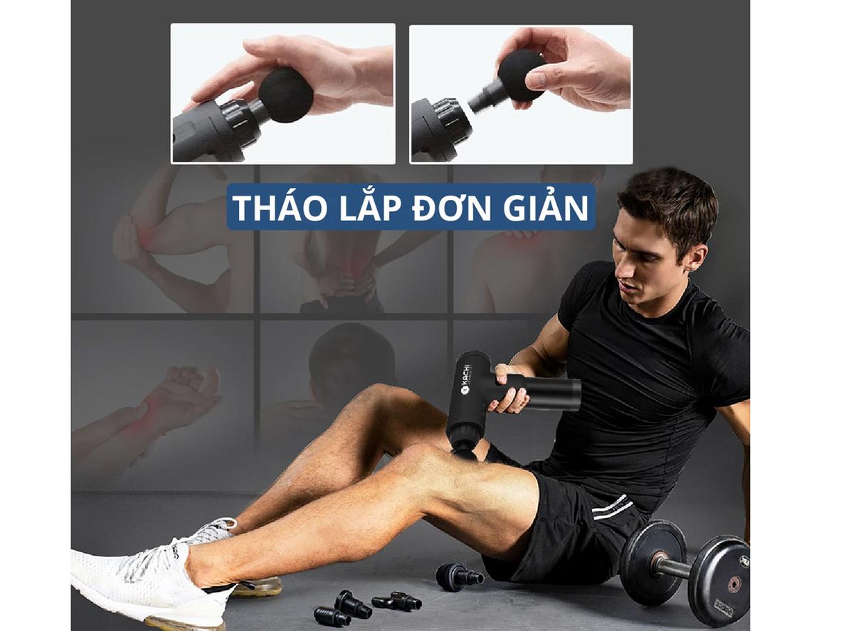 Tổng quan Máy massage trị liệu cầm tay không dây Kachi MK340