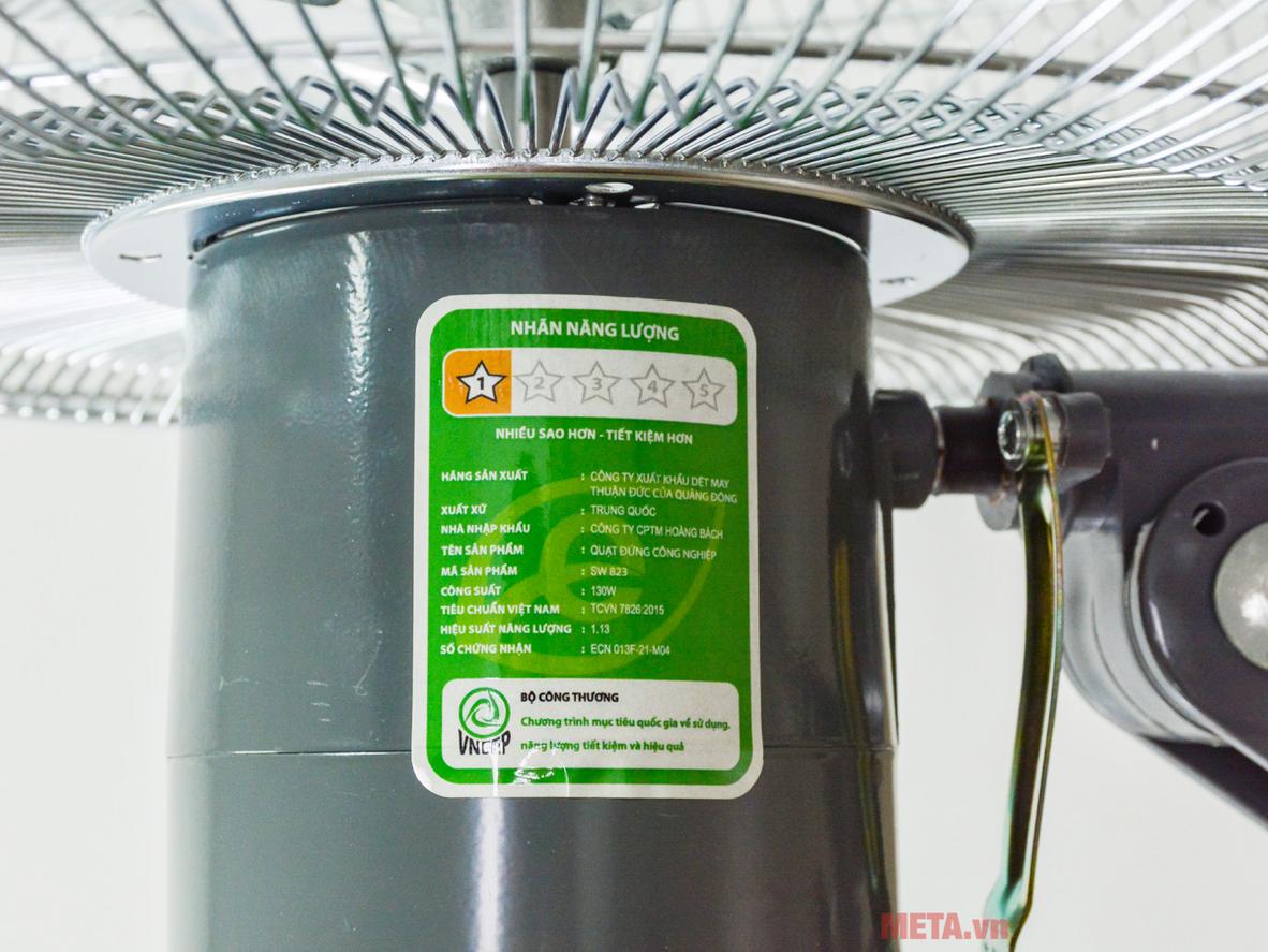 Mô tơ dây đồng và trục vòng bi giúp quạt chạy bền hơn.