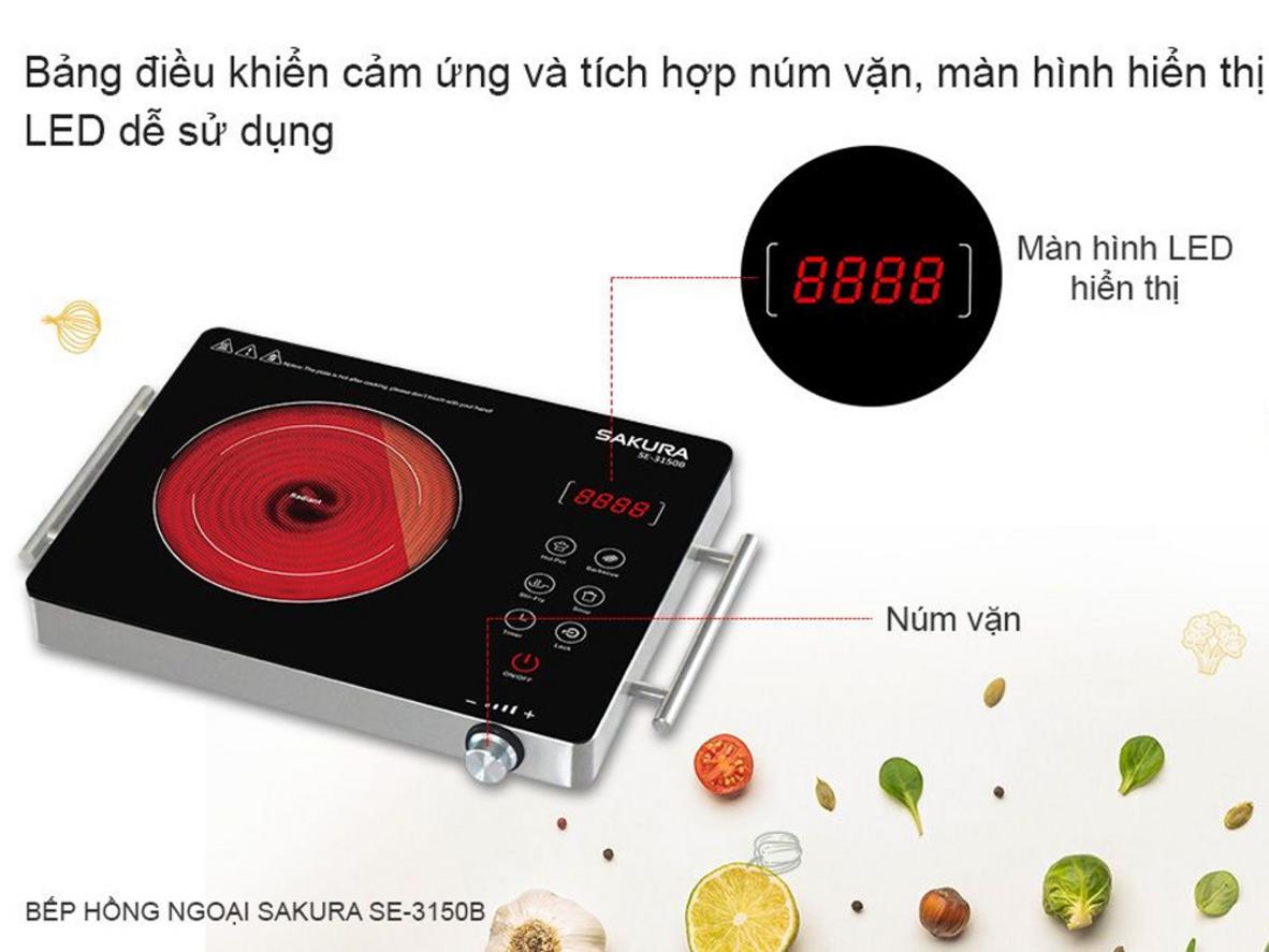 Công suất 2000W giúp nấu nhanh và ổn định