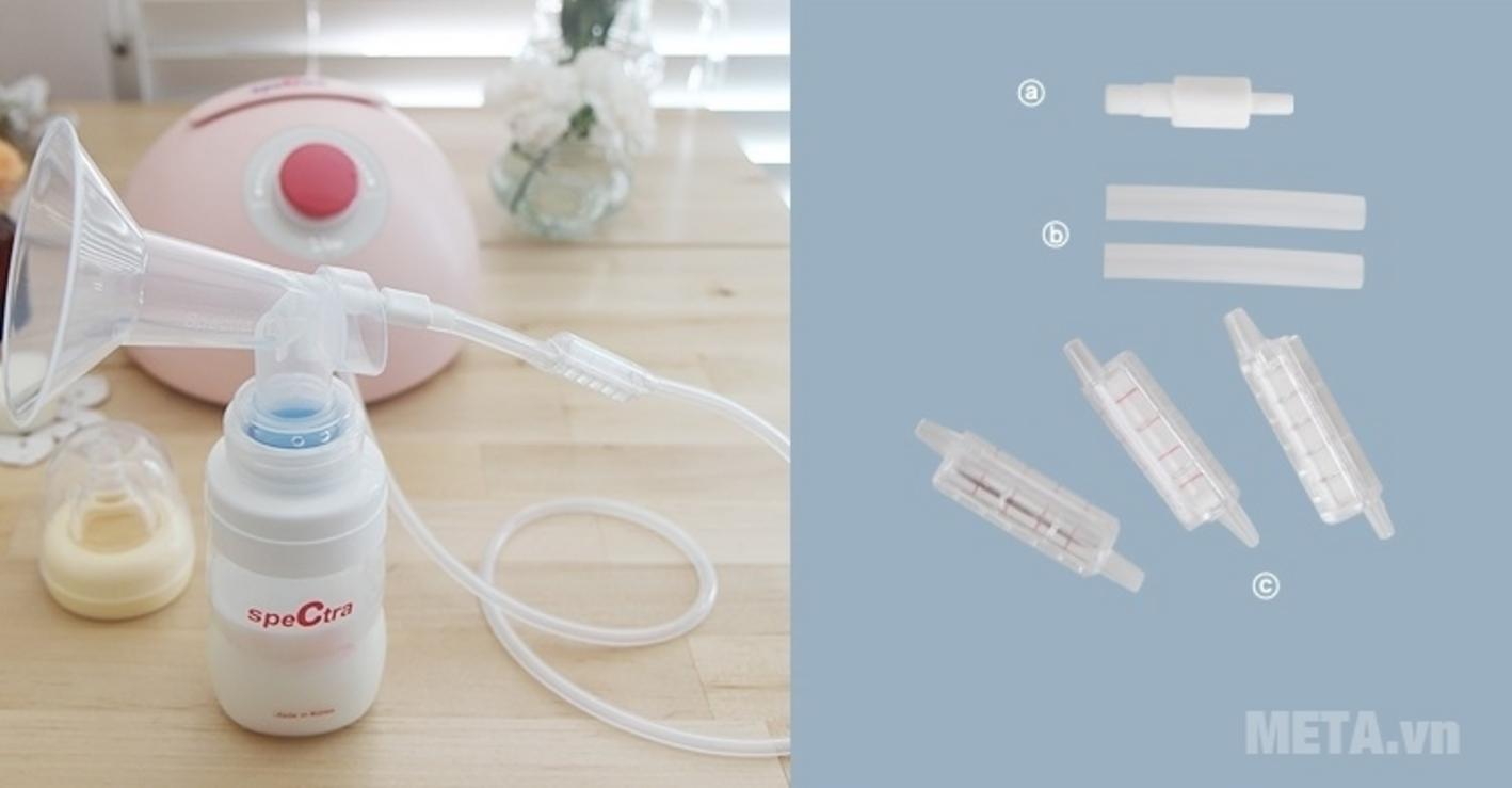 Cơ chế ngăn sữa chảy ngược giúp bảo vệ máy hút sữa Spectra Dew 350.