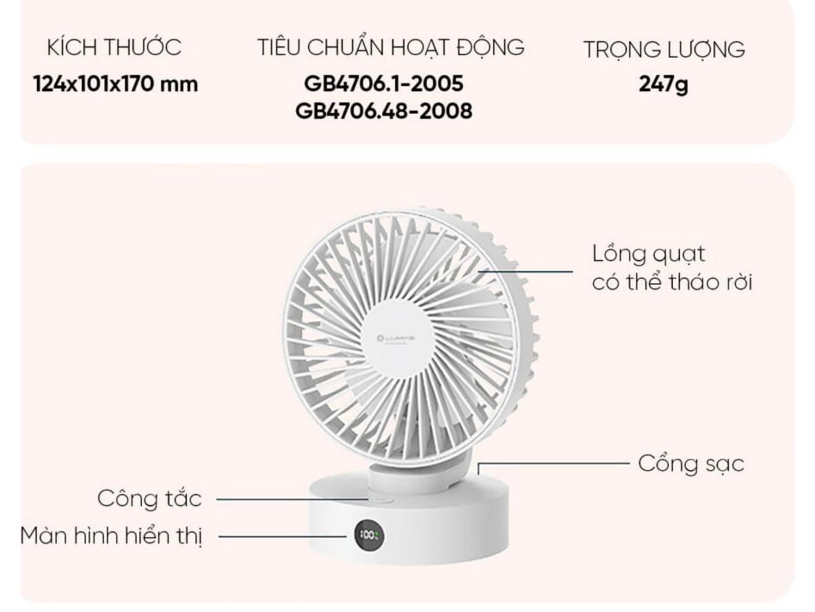 Kích thước nhỏ gọn, dễ đặt ở nhiều vị trí